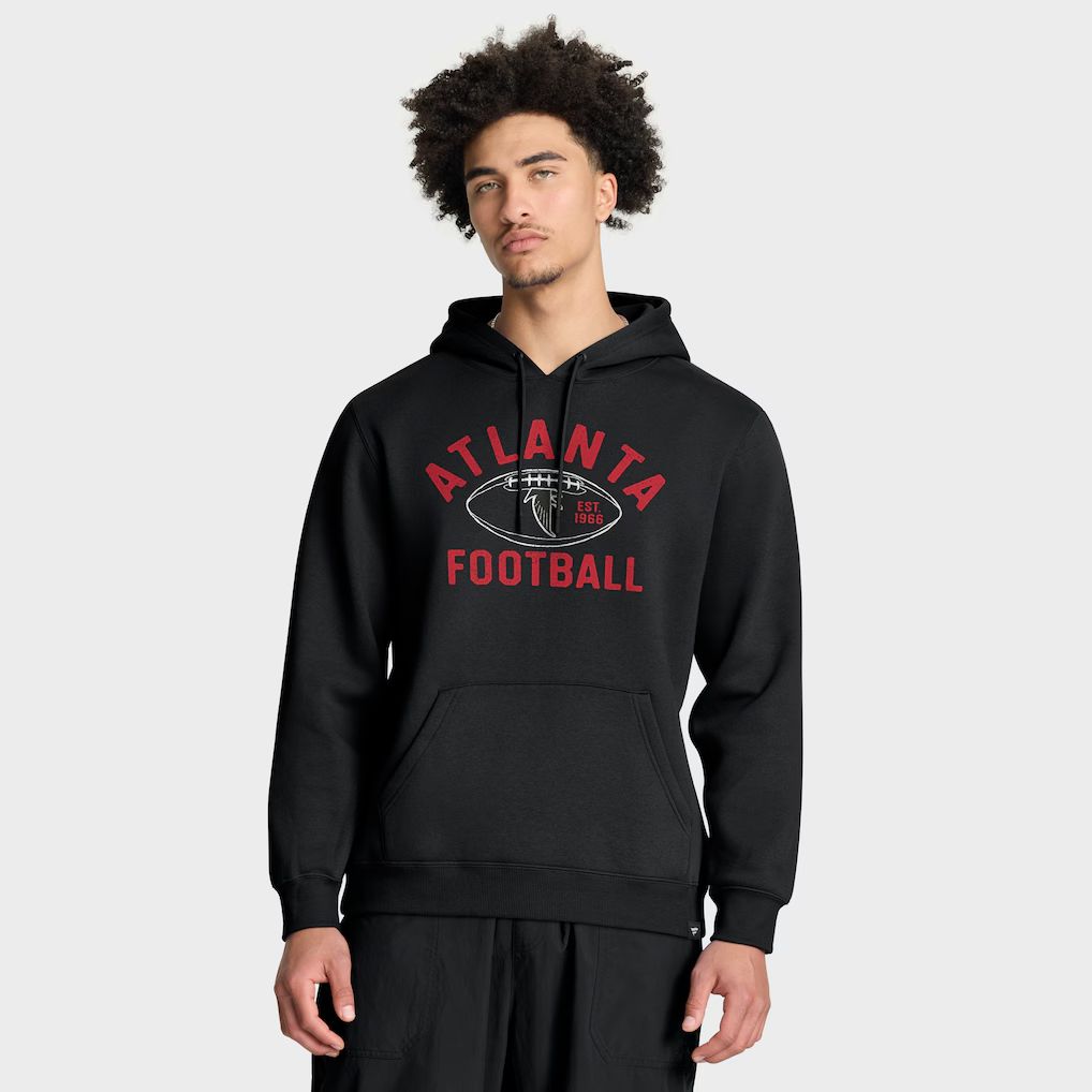 Men 2026 NFL Atlanta Falcons black Hoodie hooded style 02
